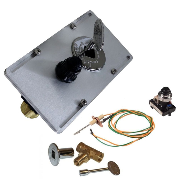 Warming Trends Push Button Spark Ignition Systems Kit, Mounting Bracket and 1/2-Inch Key Valve PBIK3.0MBRKV12