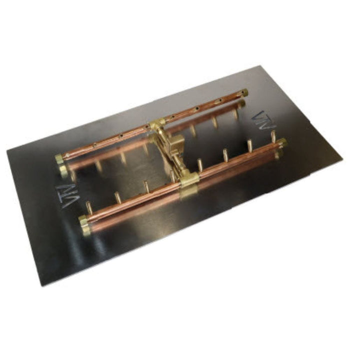 Warming Trends Raffinato Paver Kit with Crossfire H-Style Brass Burner and Rectangular Aluminum Plate