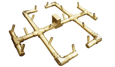 Warming Trends Valencia Paver kit with Crossfire Brass Burner and 29-inch Circular Aluminum Plate
